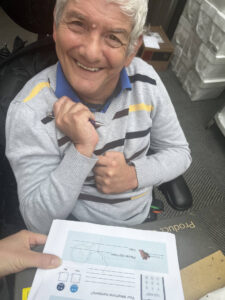 David signing form