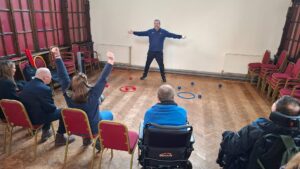 Graeme Doig delivers Boccia at The Chapterhouse, St Ninians