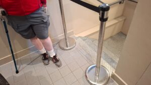 Steps that should be highlighted with a hi-vis strip