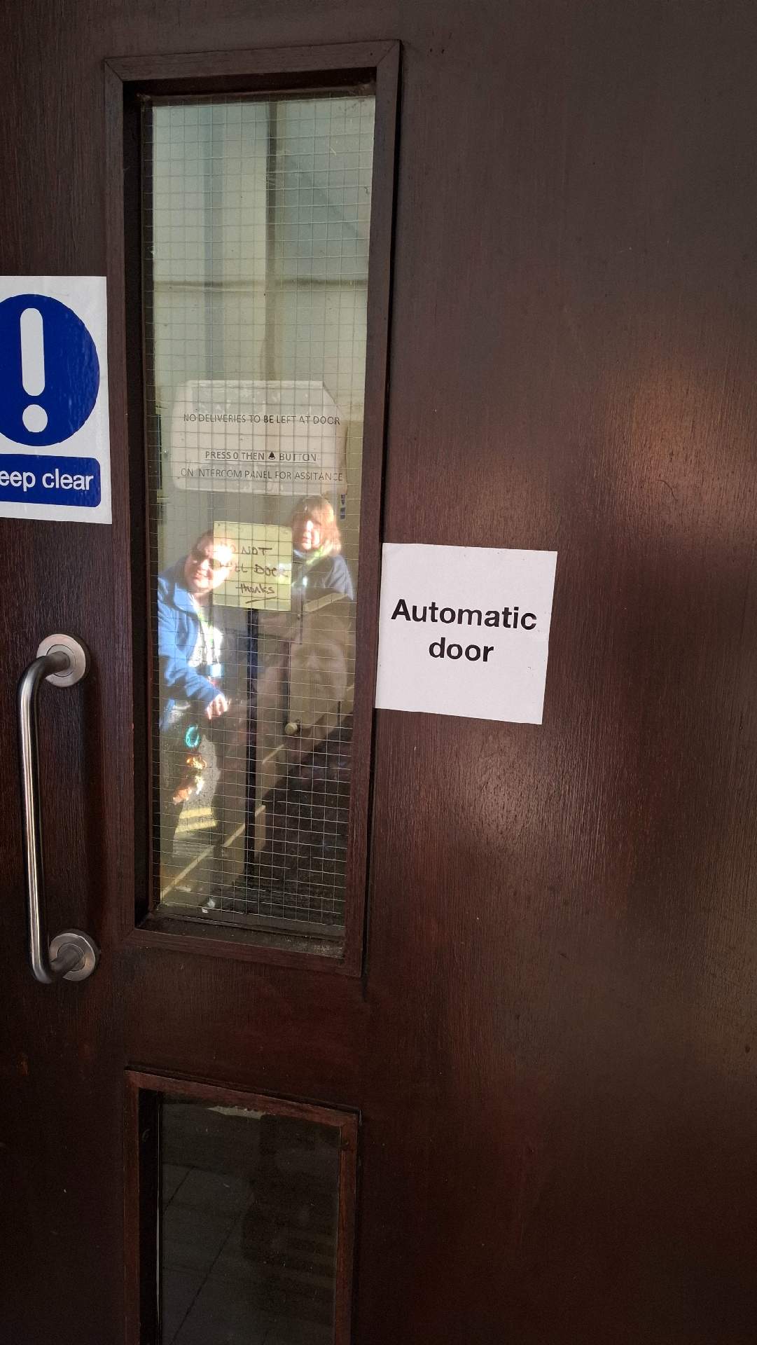 A notice on the door - not legible and very small